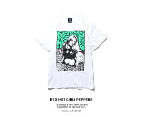 Red Hot Chili Peppers Tシャツ レッチリ ロックTシャツ バンドTシャツ 半袖 メンズ レディース かっこいい バンT ロックT バンドT ダンス ロック パンク 大きいサイズ 綿 白 ブ ホワイト M L XL 春 夏 おしゃれ Tシャツ ファッション