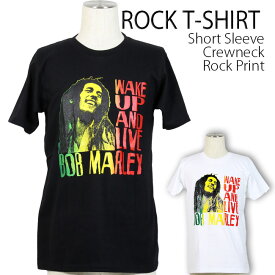 Bob Marley Tシャツ ボブ・マーリー ロックTシャツ バンドTシャツ ラスタ 半袖 メンズ レディース かっこいい バンT ロックT バンドT ダンス ロック パンク 大きいサイズ 綿 黒 白 ブラック ホワイト M L XL 2XL 春 夏 おしゃれ Tシャツ ファッション