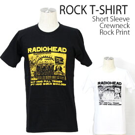 Radiohead Tシャツ レディオヘッド ロックTシャツ バンドTシャツ 半袖 メンズ レディース かっこいい バンT ロックT バンドT ダンス ロック パンク 大きいサイズ 綿 黒 白 ブラック ホワイト M L XL 春 夏 おしゃれ Tシャツ ファッション