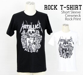 Metallica Tシャツ メタリカ ロックTシャツ バンドTシャツ 半袖 メンズ レディース かっこいい バンT ロックT バンドT ダンス ロック パンク 大きいサイズ 綿 黒 白 ブラック ホワイト M L XL 春 夏 おしゃれ Tシャツ ファッション