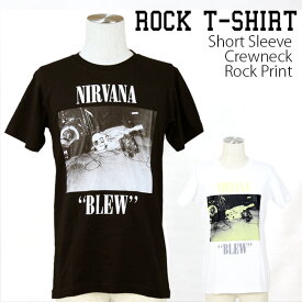 Nirvana Tシャツ ニルヴァーナ ニルバーナ ロックTシャツ バンドTシャツ 半袖 メンズ レディース かっこいい バンT ロックT バンドT ダンス ロック パンク 大きいサイズ 綿 黒 白 ブラック ホワイト M L XL 春 夏 おしゃれ Tシャツ ファッション