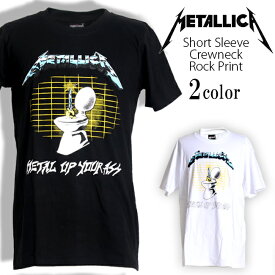 Metallica Tシャツ メタリカ ロックTシャツ バンドTシャツ メンズ レディース ロックT バンドT バンT ロゴ 大きいサイズ 衣装 ロゴT ダンス ミュージック ファッション ブラック ホワイト 黒 白 コットン 綿 100% 春夏 夏物 おしゃれ