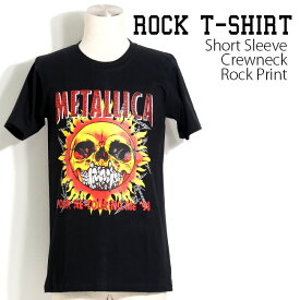 Metallica Tシャツ メタリカ ロックTシャツ バンドTシャツ 半袖 メンズ レディース かっこいい バンT ロックT バンドT ダンス ロック パンク 大きいサイズ 綿 黒 白 ブラック ホワイト M L XL 春 夏 おしゃれ Tシャツ ファッション