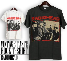 ヴィンテージ風 Radiohead Tシャツ レディオヘッド ロックTシャツ バンドTシャツ 半袖 メンズ レディース かっこいい バンT ロックT バンドT ダンス ロック パンク 大きいサイズ 綿 黒 白 ブラック ホワイト M L XL 2XL 春 夏 おしゃれ Tシャツ ファッション