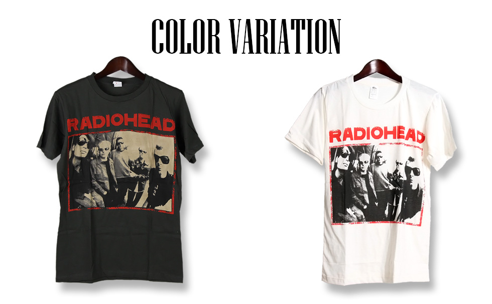 ヴィンテージ風 Radiohead Tシャツ レディオヘッド ロックTシャツ バンドTシャツ 半袖 メンズ レディース かっこいい バンT ロックT  バンドT ダンス ロック パンク 大きいサイズ 綿 黒 白 ブラック ホワイト M L XL 春 夏 おしゃれ Tシャツ ファッション | 