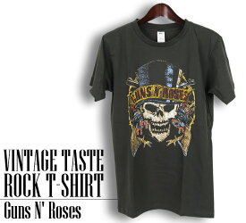 ヴィンテージ風 Guns N' Roses Tシャツ ガンズ アンド ローゼズ GNR ロックTシャツ バンドTシャツ 半袖 メンズ レディース かっこいい バンT ロックT バンドT ダンス ロック パンク 大きいサイズ L XL 春 夏 おしゃれ Tシャツ ファッション