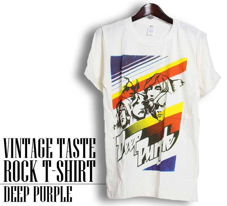ヴィンテージ風 Deep Purple Tシャツ ディープパープル ロックTシャツ バンドTシャツ 半袖 メンズ レディース かっこいい バンT  ロックT バンドT ダンス ロック パンク 大きいサイズ 綿 黒 白 ブラック ホワイト M L XL 春 夏 おしゃれ Tシャツ ファッション |  