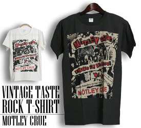 ヴィンテージ風 Motley Crue Tシャツ モトリークルー ロックTシャツ バンドTシャツ 半袖 メンズ レディース かっこいい バンT ロックT バンドT ダンス ロック パンク 大きいサイズ 綿 黒 白 ブラック ホワイト M L XL 春 夏 おしゃれ Tシャツ ファッション