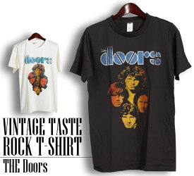 ヴィンテージ風 Doors Tシャツ ドアーズ ロックTシャツ バンドTシャツ メンズ レディース ロックT バンドT バンT ロゴ バンド ロゴT ダンス ミュージック ファッション ブラック ホワイト 黒 白 大きいサイズ 綿 100% 春夏 夏物 おしゃれ