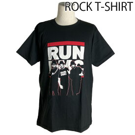 Run-D.M.C. グラフィック Tシャツ ラン ディーエムシー メンバーイラスト ロックTシャツ バンドTシャツ メンズ レディース ロックT バンドT バンT 衣装 ロゴT ダンス ミュージック ファッション ブラック 黒 M L XL コットン 綿 100% 春夏 夏物 おしゃれ