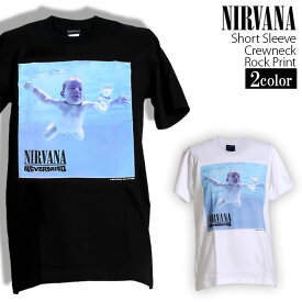 Nirvana Tシャツ ニルヴァーナ ロックTシャツ バンドTシャツ ニルバーナ Never Mind 半袖 メンズ レディース かっこいい バンT ロックT バンドT ダンス ロック パンク 大きいサイズ 綿 黒 白 ブラック ホワイト M L XL 春 夏 おしゃれ Tシャツ ファッション