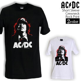 AC/DC Tシャツ エーシーディーシー ロックTシャツ バンドTシャツ 半袖 メンズ レディース かっこいい バンT ロックT バンドT ダンス ロック パンク 大きいサイズ 綿 黒 白 ブラック ホワイト M L XL 春 夏 おしゃれ Tシャツ ファッション