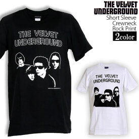 The Velvet Underground Tシャツ ヴェルヴェットアンダーグラウンド ロックTシャツ バンドTシャツ メンズ レディース パロディ Tシャツ おもしろ ロゴ 衣装 ダンス ミュージック ファッション ブラック ホワイト 黒 白 コットン 綿 100% 春夏 夏物 おしゃれ