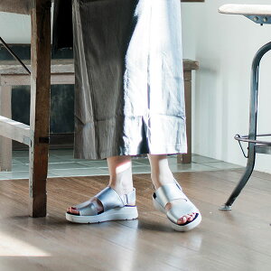 厚底サンダル ストレッチ インソール 3E 歩きやすい 幅広 甲高 外反母趾 内反小趾 素足 靴 柔らかい 痛くない 旅行 疲れない 立ち仕事 オフィス 履きやすい 靴擦れ No.074603 newmo ニューモ SALE セ