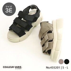 【洗える靴】サンダル 厚底 レディース ベルト 3E 3e ゆったり 幅広 甲高 外反母趾 内反小趾 スポサン スポーツサンダル 痛くない 疲れない 履きやすい抗菌 防臭 クロールバリエ No.435201 SALE セ
