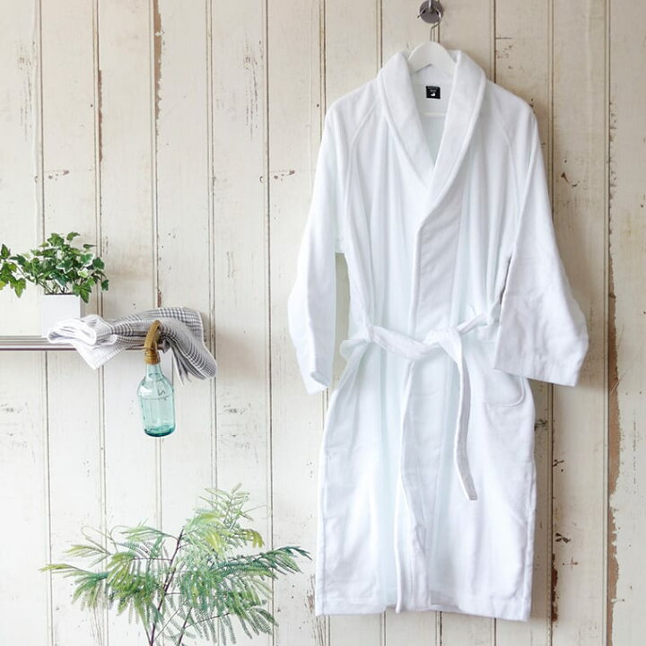 楽天市場】ホテル仕様「BATHLIER Robe」今治タオルの白いバスローブ 