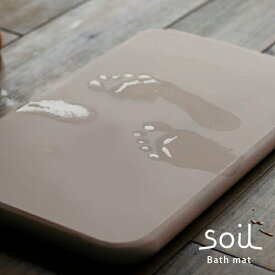 バスマット 珪藻土「soil ソイル」50×30（ピンク）【珪藻土バスマット イスルギ アスベスト不使用 速乾 お風呂 マット 足拭き 足ふきマット おしゃれ シンプル ナチュラル ギフト 引っ越し祝い 新築祝い プレゼント 友人 新生活】【あす楽】【送料無料】