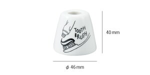 Doodle 歯ブラシホルダー モノトーン 歯ブラシスタンド 歯ブラシ立て 歯磨き入れ 歯ぶらし 陶器 イラスト 手書き風 シンプル おしゃれ 日本製