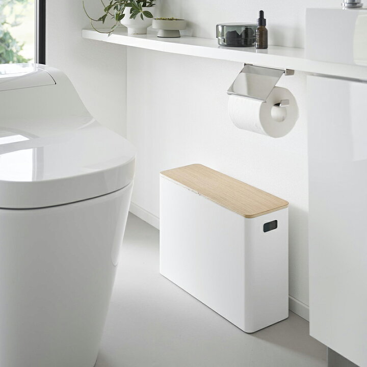 楽天市場】お買物マラソン/《 山崎実業 蓋付きトイレ用品収納 リン 