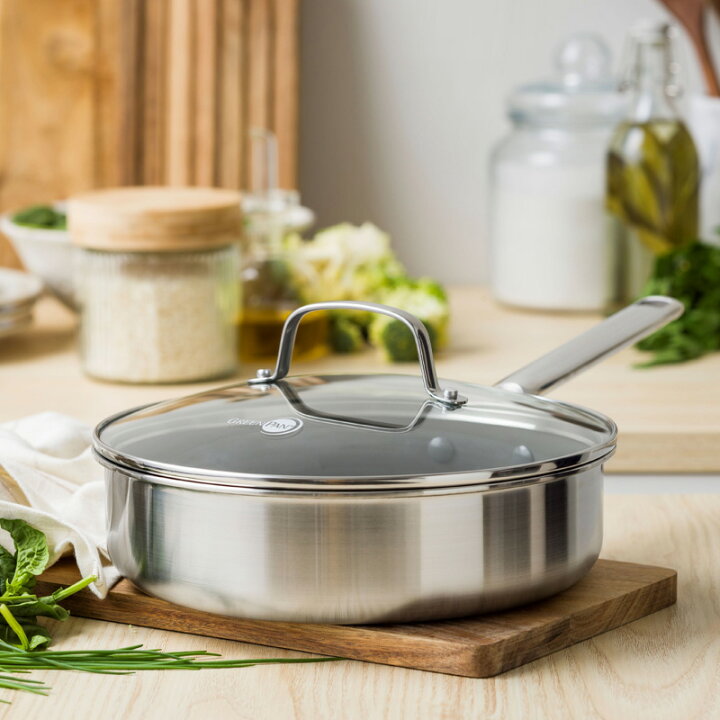 楽天市場】レビュー特典！ GREENPAN 《 エーペックス 深型フライパン 