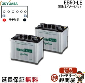 2�Z�b�g �ۏؕt EB50 LE L�`�[�q �{���g���t�[�q �~�d�r ���Ɣ��d GS YUASA ���A�T ���`�d���ԗp���~�d�r