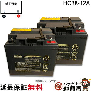 �y2�Z�b�g�z ���� �ۏؕt HC38-12A �d���Ԉ֎q �o�b�e���[�X�Y�L �V�j�A�J�[ �d���J�[�g �Z�j�A�J�[ ���� ��p�i �T�C�N���o�b�e���[�݊� SC38-12 SER38-12 WP40-12NE 31500-V17-701