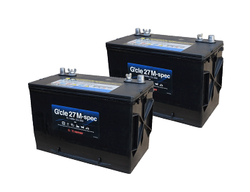 ［送料込み］　G&Yu バッテリー　SMF27MS-730+ G&Yuバッテリー SMF27MS-730 プラス×2台 並列用ケーブルセット