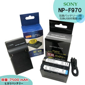 Sony 　送料無料　LGセル　高性能　np-f970 np-f960 　カメラ本体で残量表示可能・互換充電池と互換USB充電器の2点セット　PLM-50　PLM-100　NEX-FS700R / NEX-FS700RH　NEX-FS100J / NEX-FS100JK　HXR-NX5J / NEX-EA50JH　HVR-Z5J / HVR-Z5N / HVR-Z5P / HVR-Z7J