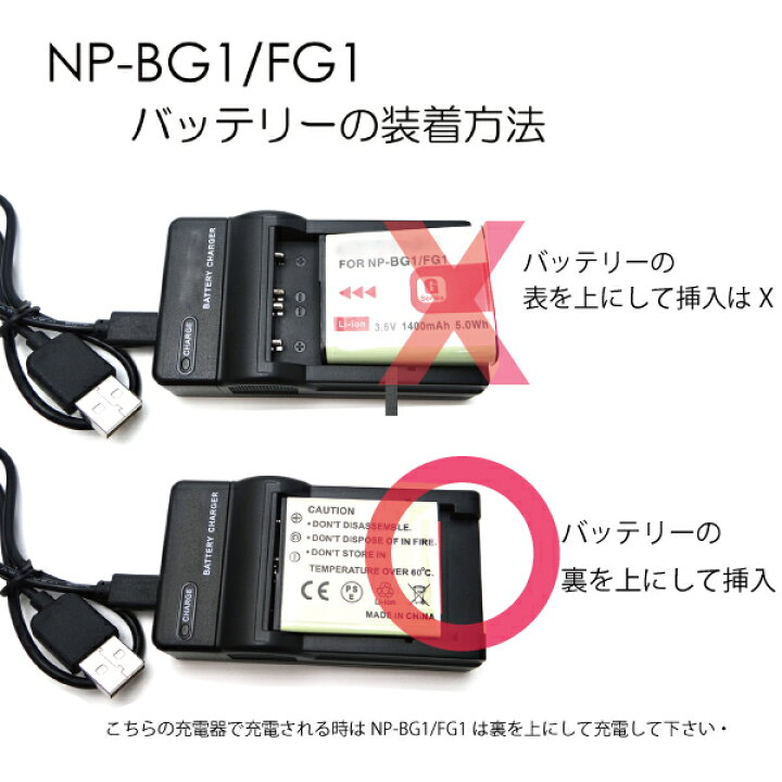 楽天市場】SONY NP-BG1 / BC-TRN / BC-TRG / BC-CSG / NP-FT1 互換USB 