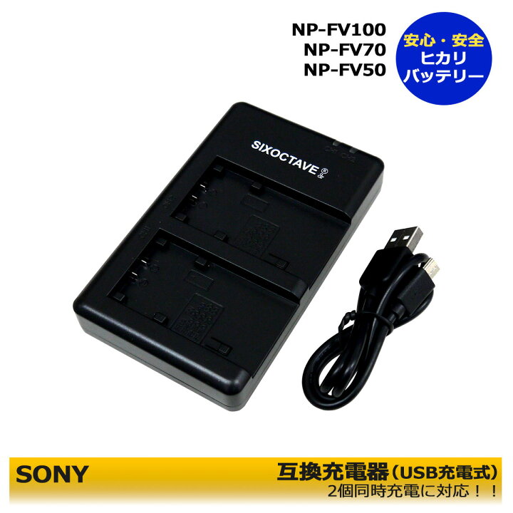 Sony NP- FH FV FP USB充電器バッテリーチャージャー
