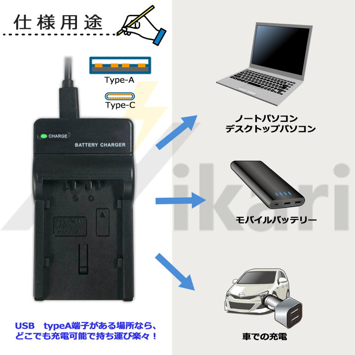 楽天市場】SONY NP-FW50互換急速充電器USBチャージャー BC-VW1NEX-C3 