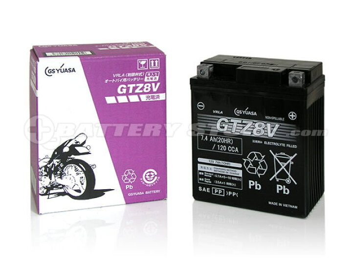 楽天市場】GTZ8V・液入・初期補充電済【バイクバッテリー】□□GS 