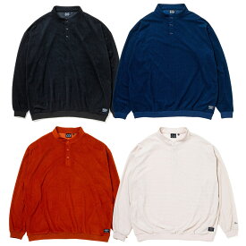 【20倍ポイント】430 FOURTHIRTY フォーサーティー L/S HENRY NECK GRID THERMAL C&S 23-162 サーマル ヘンリーネック オーバーサイズ