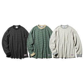 【20倍ポイント】CLUCT クラクト STONEMAN[TOPS] 04739 サーマルカットソー ロングスリーブカットソー ロンT 長袖 ワッフル ブランドネーム シンプル