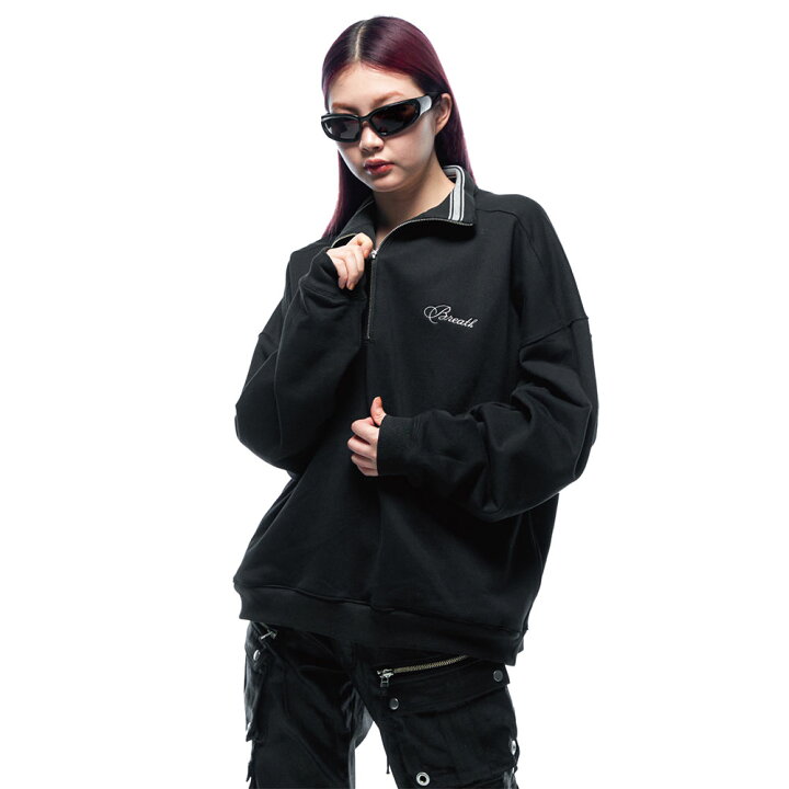 楽天市場】BREATH ブレス SCRIPT LOGO HALF ZIP SWEAT BR24AW-C5005 
