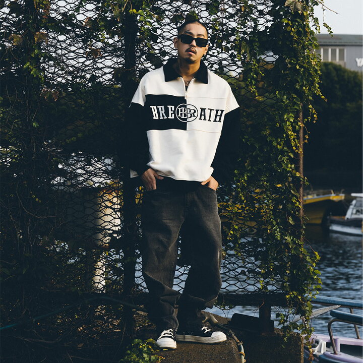 楽天市場】BREATH ブレス LOGO SWITCH HALF ZIP SWEAT ハーフジップ  