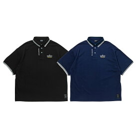 【2倍ポイント】430 FOURTHIRTY フォーサーティー S/S LINE POLO 24-014 2024年3月入荷先行予約 ポロシャツ ワイドシルエット ロゴデザイン