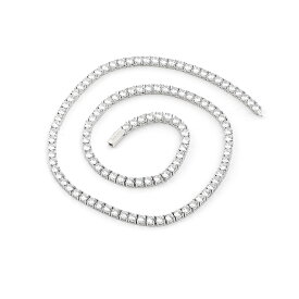 【2倍ポイント】$ole only ソールオンリー CZ Diamond 4mm Tennis Chain Necklace Silver No.1-1/1-2 18インチ 20インチ