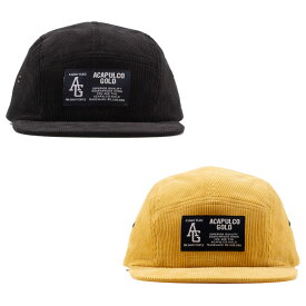 【20倍ポイント】ACAPULCO GOLD アカプルコゴールド CORDUROY CAMP CAP 5パネルキャップ ハット 帽子 コーデュロイ ブランドネーム ストリート