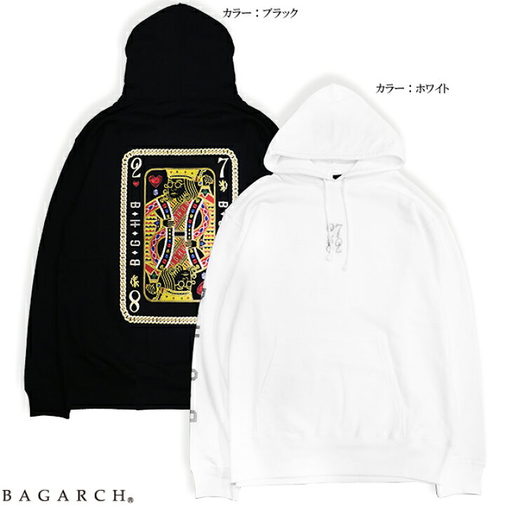 楽天市場】BAGARCH バガーチ Pullover Hoodie Tops キング カード プル 