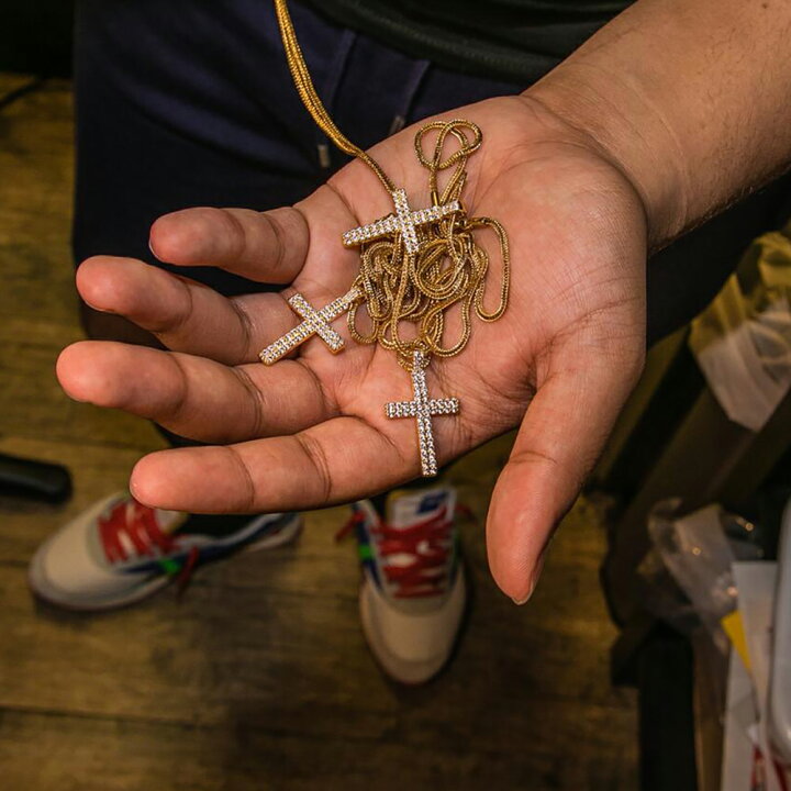 楽天市場】GoldenGilt ゴールデンギルト Cross - Double Row Pendant 