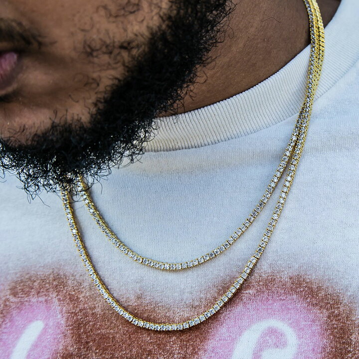 楽天市場】GoldenGilt ゴールデンギルト 2.5mm Tennis Necklace - 18K 