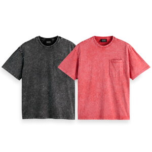 SCOTCH & SODA �X�R�b�`�A���h�\�[�_ Washed Relaxed Fit Front Pocket T-Shirt 180542 T�V���c ����