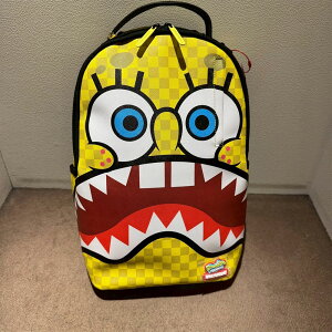 �y2�{�|�C���g�zSPRAY GROUND �X�v���[�O���E���h SPONGEBOB CHECKERBOB BACKPACK B7011 �o�b�O�p�b�N �X�|���W�{�u �`�F�b�N��