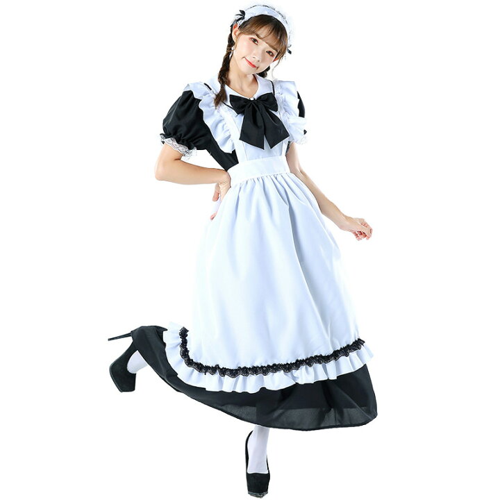 楽天市場 メイド服 ロング クラシック コスプレ イギリス風 フリル クラシカル 黒 ブラック 大きいサイズ 可愛い メイド エプロン カチューシャ 衣装 セクシー コスチューム ハロウィン ロングメイド こすぷれ 衣装bauty2 Bau楽天市場店