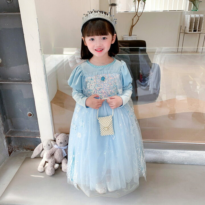 楽天市場 プリンセスドレス エルサ ドレス プリンセス 子供 仮装 長袖 ワンピース 子供用 コスプレ衣装 なりきり コス 子供ドレス クリスマス 子供服 お姫様プリンセス ドレス コスプレ アニメ キャラクター Bau楽天市場店