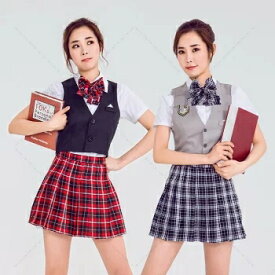 【レビュープレゼント付！】コスプレ 制服 韓国風 女子高生 ブレザーコスチューム 女性 ミニスカート 半袖 スカート ミニスカ プリーツ 可愛いコスプレ レディース かわいい 大人 コスプレ衣装 仮装 コス セットアップ 紺色 アニメ セクシー キュート ロリータ
