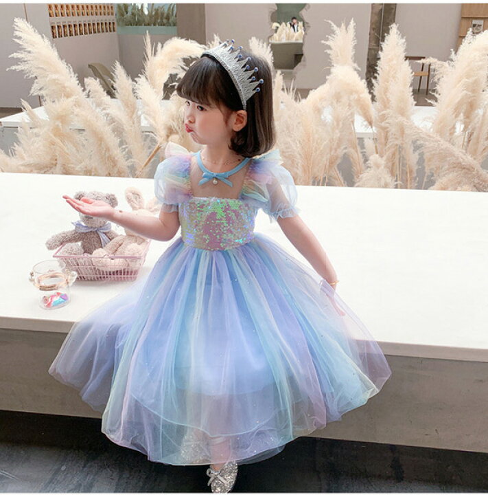 楽天市場 プリンセスドレス エルサ ドレス プリンセス 子供 仮装 ワンピース 子供用 キラキラ コスプレ衣装 なりきり コス 子供ドレス クリスマス 子供服 お姫様 かわいい 可愛い イベント ジュニア 100cm 110cm 1cm 130cm 140cm Bau楽天市場店