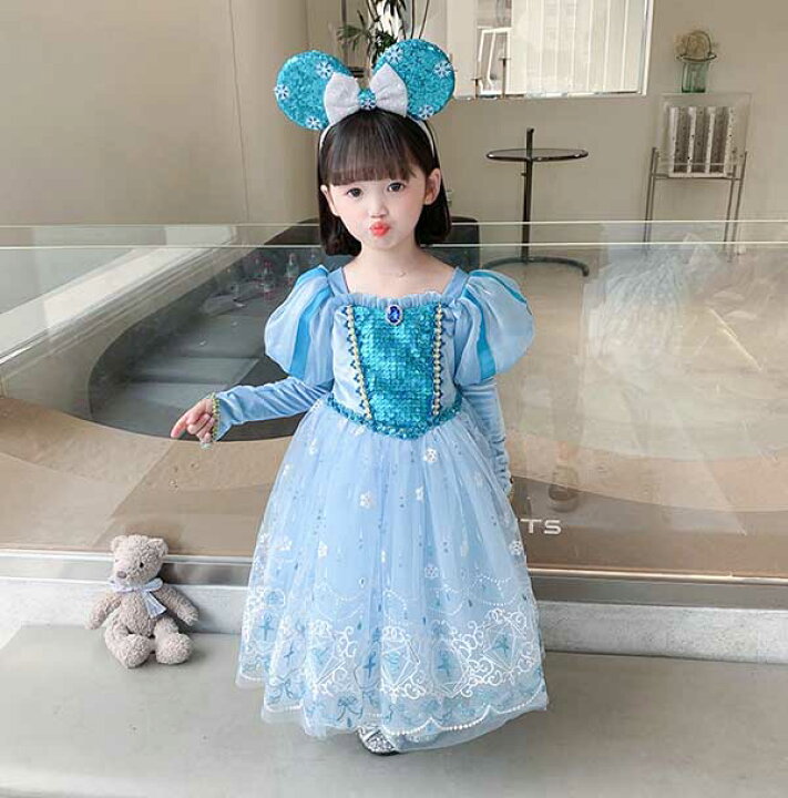楽天市場 プリンセスドレス エルサ ドレス プリンセス 子供 仮装 ワンピース 子供用 キラキラ コスプレ衣装 なりきり コス 子供ドレス クリスマス 子供服 お姫様 かわいい 可愛い イベント ジュニア Bau楽天市場店