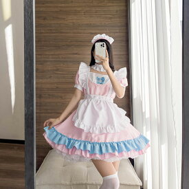 ハロウィン コスプレ 仮装 メイド服 ゴスロリ ロリータ ワンピース メイド セット レディース 本格 ロリータ ワンピース 大人 大人用 ミニスカート 女性 可愛いアイドル キャラクター アニメ 衣装 コスチューム bauty1767